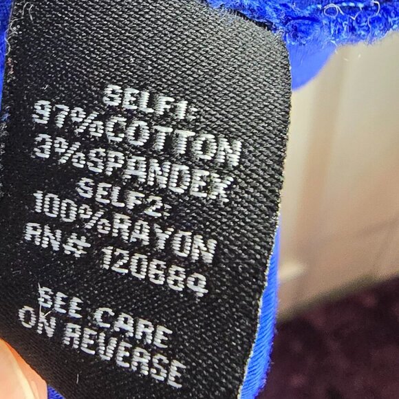 Torrid Striped Knit-To-Woven Skater Dress - Blue and White Stripes - Picture 5 of 7